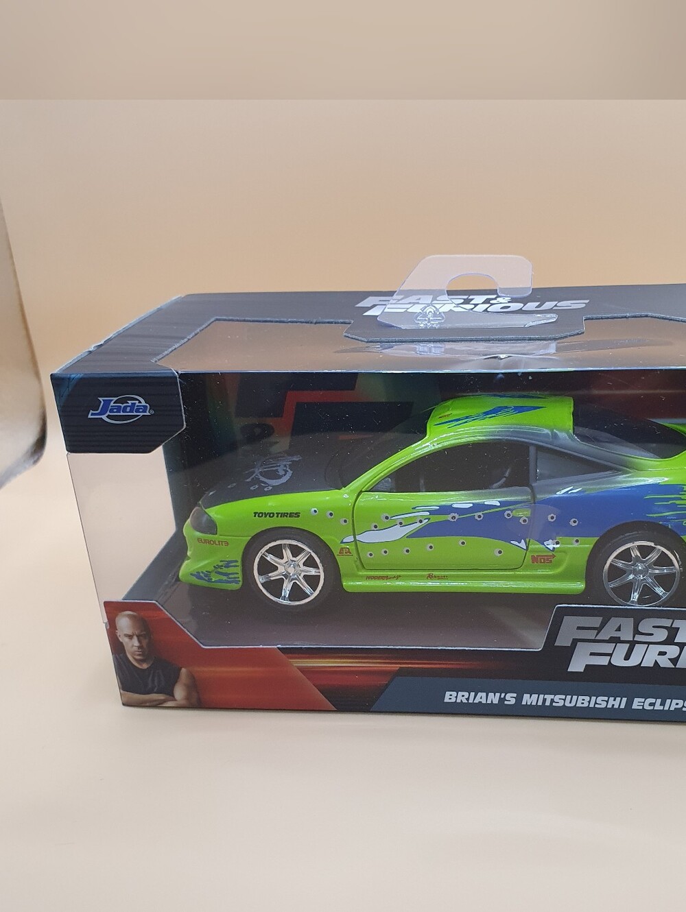 Fast & Furious Green and Blue Brian's Mitsubishi Eclipse Die-Cast Car